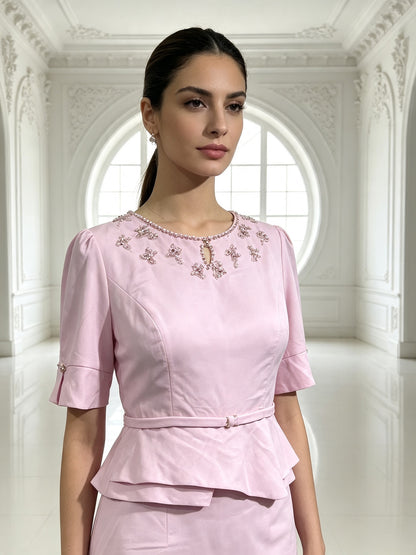 Elegant Lace Maxi Dress Women Short Sleeve Formal Evening Wedding Guest Dress